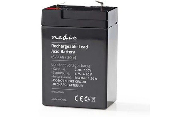  Batería Recargable de Plomo-Ácido de 6 V | 4500 mAh | 70 x 47 x 101 mm - Nedis BALA45006V